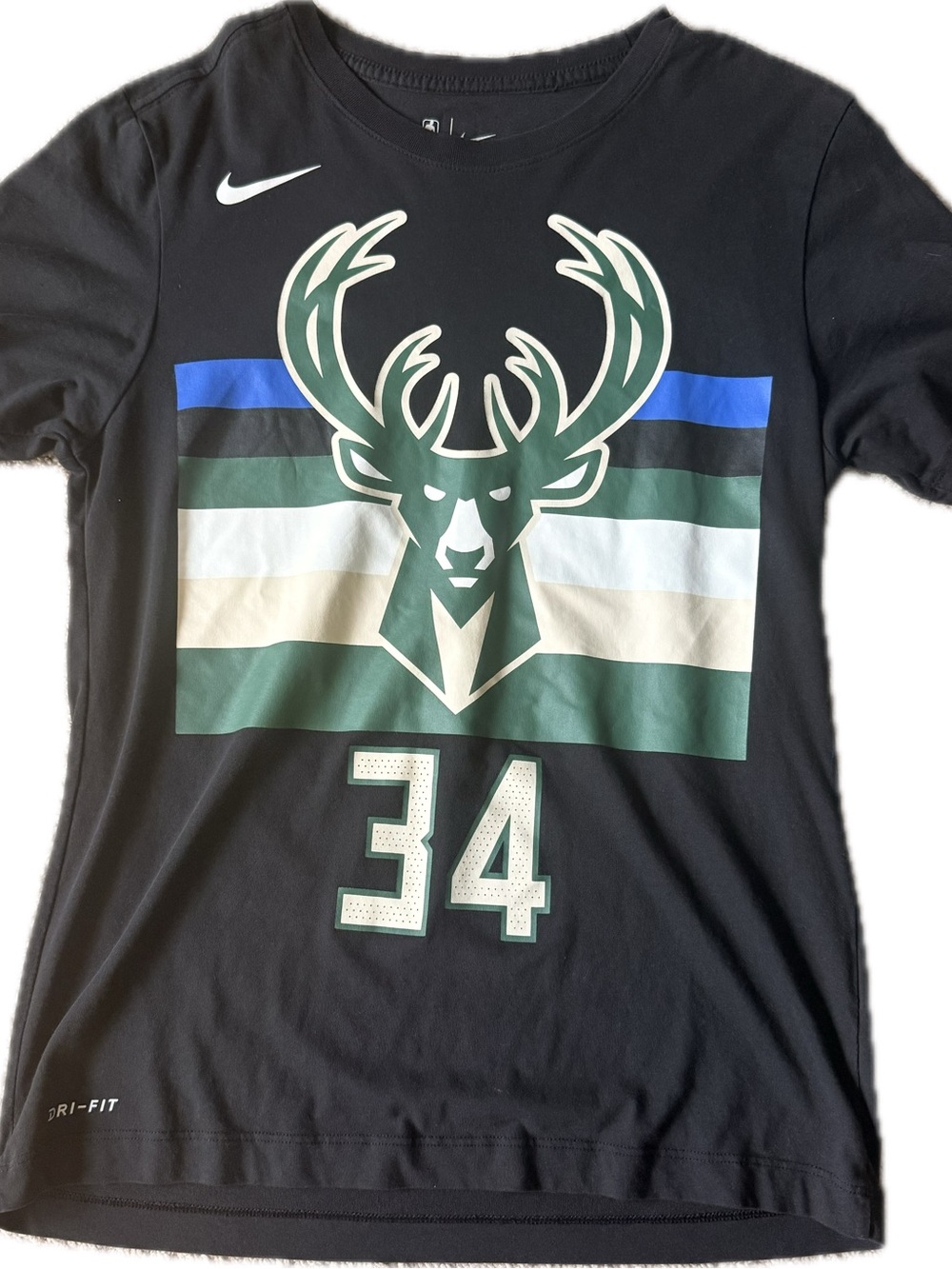 Nike Black Giannis Antetokounmpo #34 Basketball Tee - Picture 1 of 3